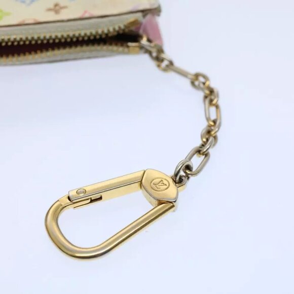 LOUIS VUITTON Multicolor Pochette Cles NM Coin Purse White - Picture 5 of 7